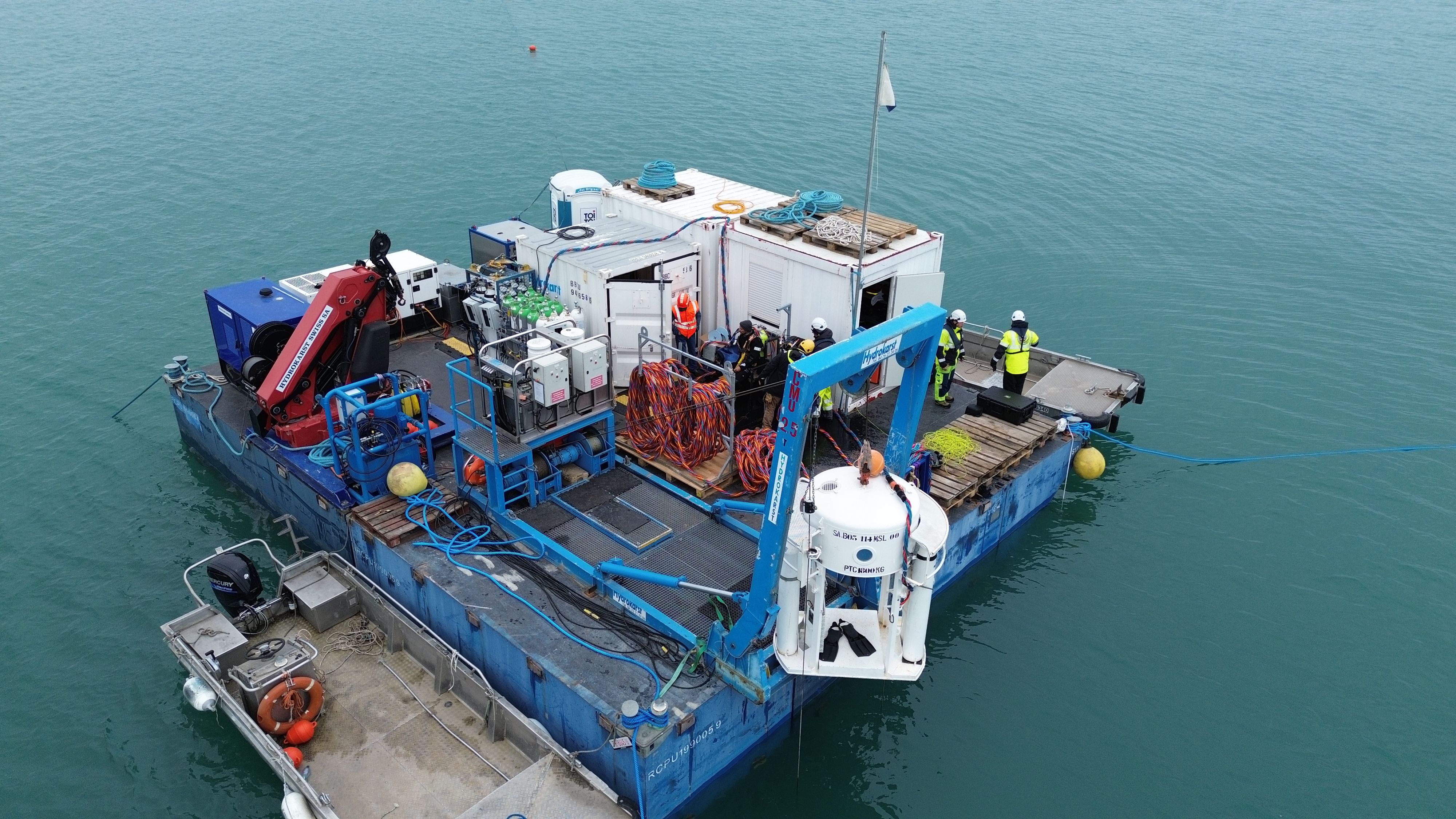 Barge intervention Bulle plongée profonde